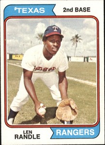 1974 Topps Texas Rangers Baseball Card #446 Len Randle - EX-MT