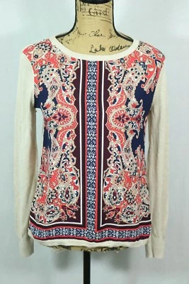 Stitch Fix MARKET & SPRUCE Lightweight Knit Top Size Small Envelope Back Paisley - Image 1 of 4
