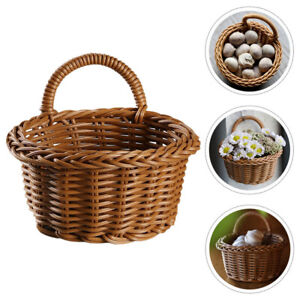  Wall Flower Basket Imitation Rattan Storage Basket Creative Hanging Basket
