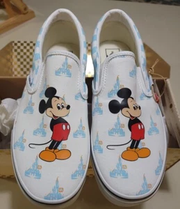 NEW Disney Parks Vans Shoes Adult 50th Anniversary Off The Wall Slip-On W10.5/M9 - Picture 1 of 11