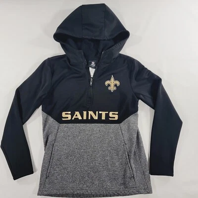 New Orleans Saints Equipo NFL Ropa Juvenil Talla M Bordado Pullover Sudadera con Capucha Usado en Excelente Condición Foto 1 de 4