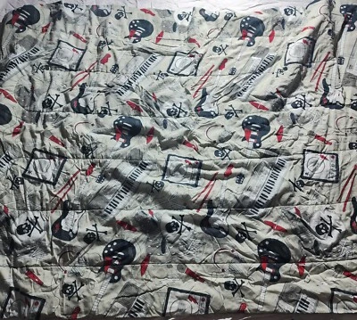 Guitarra Edredón Jumping Beans Twin Boys Batería Calavera y Huesos Cruzados Música Foto 1 de 4