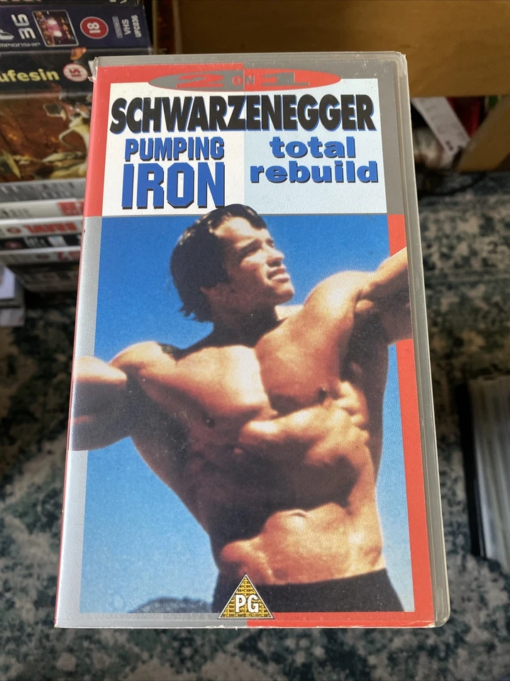 Arnold Schwarzenegger in "Pumping Iron" & "Total Rebuild PAL VHS 086 036 3 - Image 1 of 2