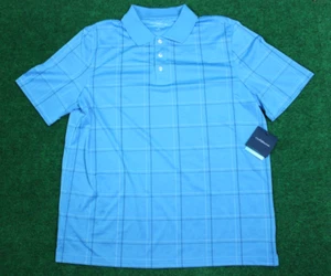 NEU Croft & Barrow Hemd Herren L blau kariert Performance Golf Polo sportlich 063 - Bild 1 von 8