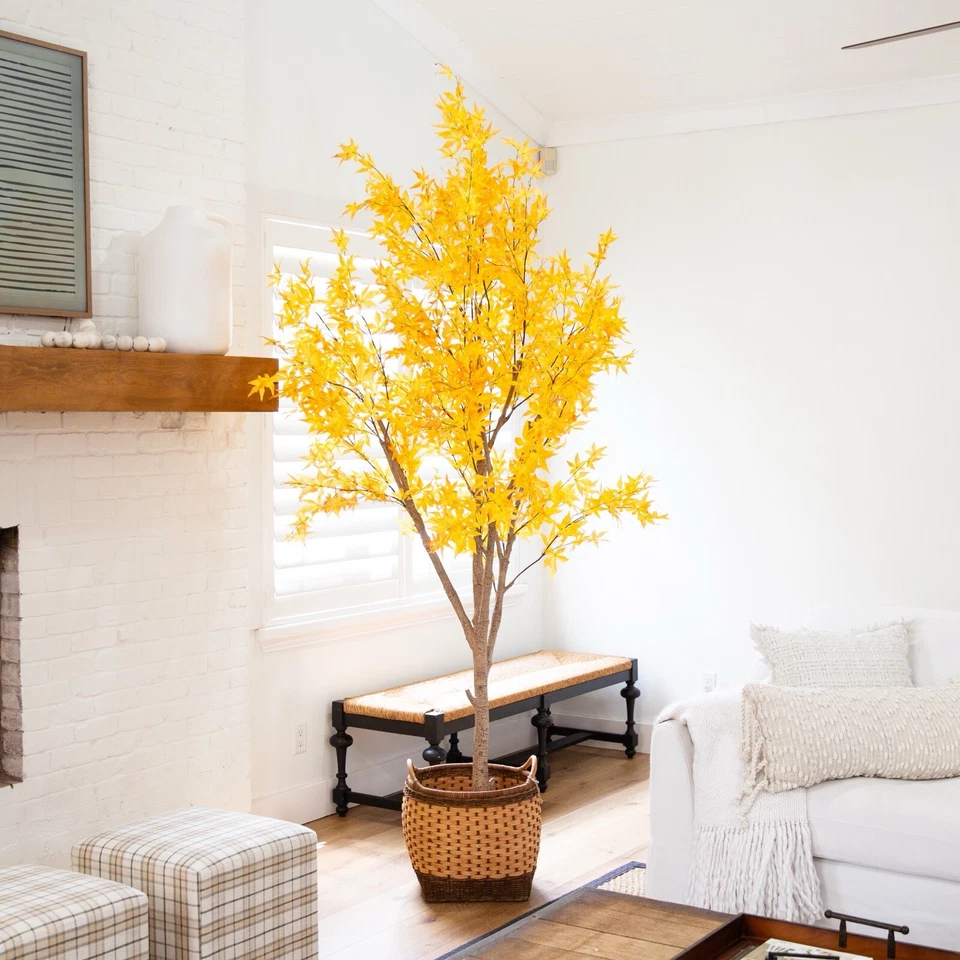 Árbol de otoño artificial de arce de 9’ decoración del hogar. Venta al por menor $499 Foto 1 de 4