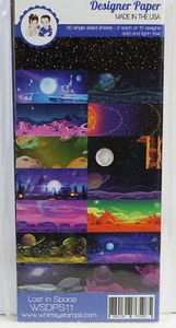 Bastelmaterial, Hintergrundpapier,Mond,Lost in Space,Scrapbooking,WSDPS11 - Bild 1 von 1