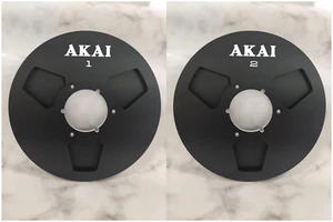 Ein Paar 10,5" schwarze AKAI Tonbandspule hochwertige Aluminium Aufnahmespule - Bild 1 von 3