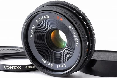 [TOP MINT] Contax Carl Zeiss Tessar 45mm F/2.8 AEJ Lens C/Y Mount From JAPAN - Image 1 of 4