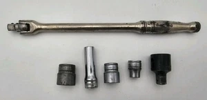 Snap-on F10LB 3/8” Drive 10” Flex-Head Breaker Bar 4 Sockets & Adapter  - Foto 1 di 20
