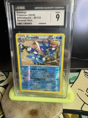 CGC 9 MINT Greninja 2016 BREAKpoint 40/122 Reverse Holo Pokemon Card - Image 1 of 2