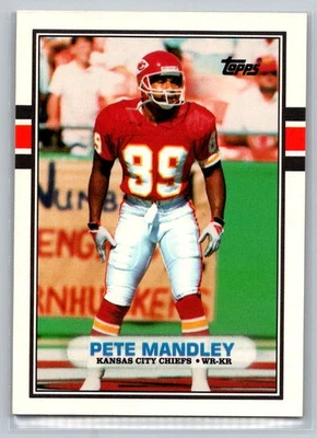 Pete Mandley 1989 Topps Traded Kansas City Chiefs #12T - Image 1 of 2