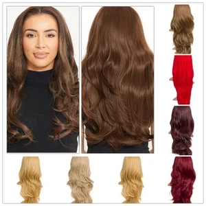 Koko Wig Wavy 3/4 Half Head Wig 28" Layered Thick Natural Hair Extension Chloe - Picture 1 of 37