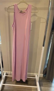 Victoria’s Secret Perfume Purple MEDIUM LARGE Luxe Ribbed Tank Maxi Dress - Picture 1 of 2