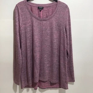 Maglione tunica maglione donna Jones New York manica lunga maglia morbida rosa - Foto 1 di 11