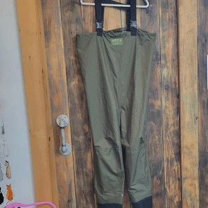 Orvis Mens Fishing Hunting Chest Waders Waterproof Olive Green Outdoors - Picture 1 of 19