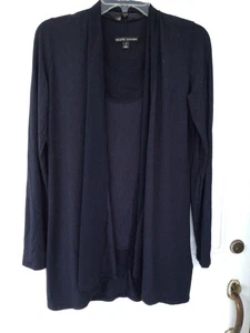 Ralph Lauren Black Label Damen Marine Seidenmischung Twin Set Größe Small. - Bild 1 von 10
