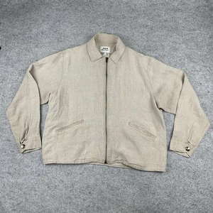 Flax Jeanne Engelhart 100% Linen Zip front Jacket w/pockets Small VTG pre 2001 - Picture 1 of 6
