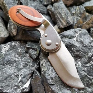 Mini utility Sharp Folding pocket knife outdoor hunting survival defense tool - Picture 1 of 6