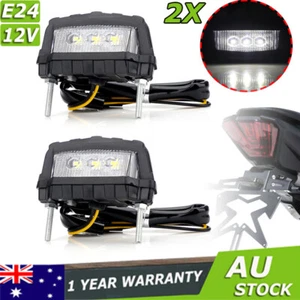 2X 3 LED License Number Plate Lights Lamp Truck SUV Trailer Lorry Motorcycle 12V - Picture 1 of 14
