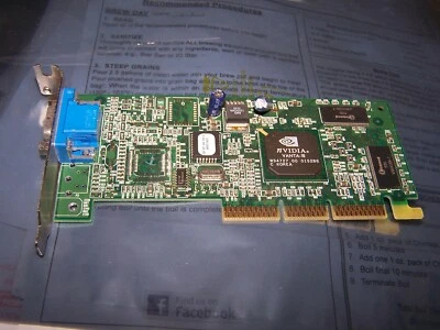NVIDIA  VANTA-16 AGP Graphics Video Card P/N 180-P0026-0000-B IBM FRU 25P4058 - Image 1 of 3