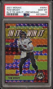 2021 Panini Mosaic In It To Win It #WIN1 Tom Brady /49 PSA 10 - Picture 1 of 2