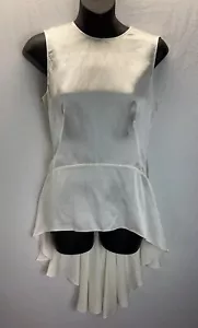 Blusa Alexander McQueen Mujer Marfil Seda con Cola Talla 42 - Imagen 1 de 13