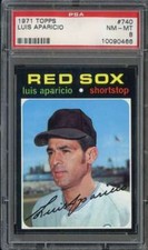 1971 TOPPS #740 LUIS APARICIO PSA 8 SP RED SOX HOF *B71682 