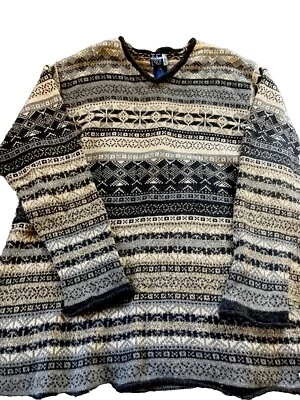 Venezia джинсы серый черный белый снежинка Fair Isle лыж домик свитер 22/24 3XL - Изображение 1 из 4