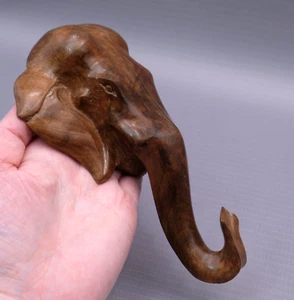 Wood Carved Elephant Head Hand Made by Suffering Moses - Picture 1 of 8