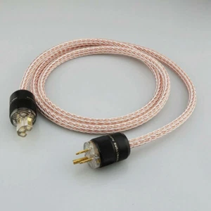 Audiophile 8AWG 6N OCC Hifi Power Cable Audio Power Cord with US EU AU Plug - Picture 1 of 13