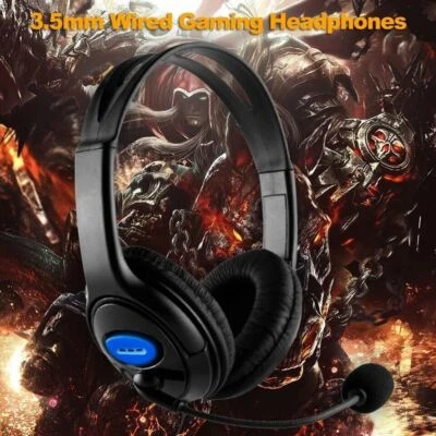CUFFIE GAMING PER PS4 PC XBOX ONE AURICOLARE CON MICROFONO E CONTROLLO VOLUME - Immagine 1 di 2