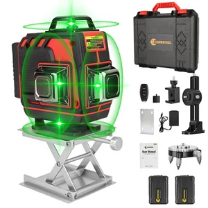 12/16 Line Wasserwaage Laser Level Kreuzlinienlaser Mit Zwei 3600mAh Batterien - Bild 1 von 20