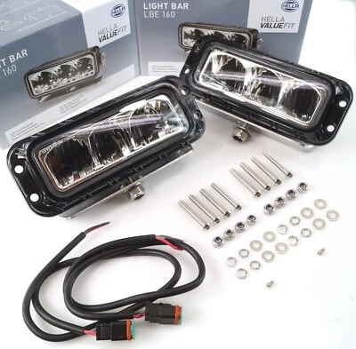 2x HELLA Fernscheinwerfer Fernlicht LED rechts links 12V/24V - Bild 1 von 3