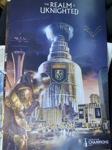 Vegas Golden Knights 2023 Stanley Cup Champions Realm UKnighted Poster Cover