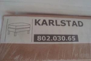 Ikea KARLSTAD Cover for Karlstad Ottoman Footstool Puff Slipcover LINDO BEIGE - Picture 1 of 10