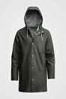 Stutterheim Unisex Green Lightweight Stockholm Raincoat Sz Xs Retail $200 Nwd