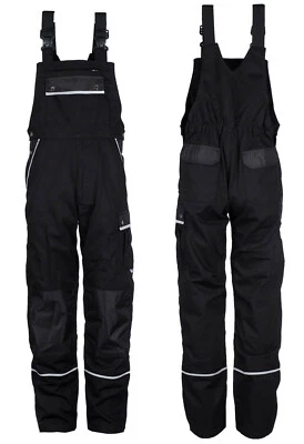 TMG Latzhose schwarz Arbeitshose robust Handwerk Gr.42-80 Übergröße KFZ Canvas