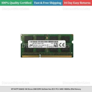 MT16KTF1G64HZ-1G9 Micron 8GB DDR3 SoDimm Non ECC PC3-14900 1866Mhz 2Rx8 Memory - Picture 1 of 1