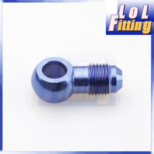 Banjo Bolt AN6 AN-6 To 16.5mm Aluminum Brake Banjo Bolt Fitting Adaptor Blue - Picture 1 of 4