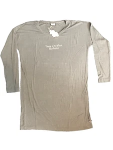 Camisón gris damas 10 - 12 mangas largas camisón "no hay lugar como el hogar" - Imagen 1 de 4