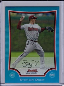 Stephen Drew 2009 Bowman Chrome Blue Refractor #'d /150 Arizona Diamondbacks - Picture 1 of 2