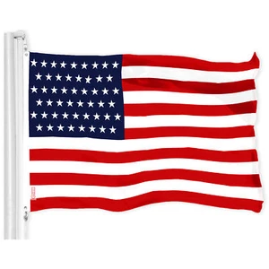 G128 American USA 51 Stars Flag 3x5 Ft Printed 150D Polyester Indoor/Outdoor - Picture 1 of 5