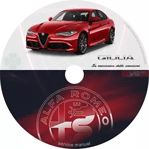 ALFA ROMEO GIULIA QUADRIFOGLIO MANUALE OFFICINA WORKSHOP MANUAL SERVICE DVD CD - Foto 1 di 6