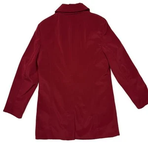 Merona Red Notched Lapel Peacoat Blazer Back View Jacket Size Small - Picture 1 of 9