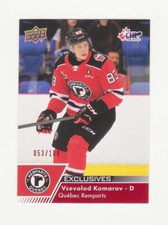 2022-23 Upper Deck CHL Vsevolod Komarov Exclusives # 053/100 (22-23) UD # 188