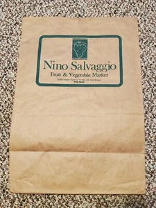 Bolso de supermercado marrón vintage Nino Salvaggio Market - Imagen 1 de 2