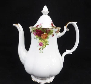 Vintage Royal Albert 'Old Country Roses' Coffee Pot 10.5" Tall - Picture 1 of 12