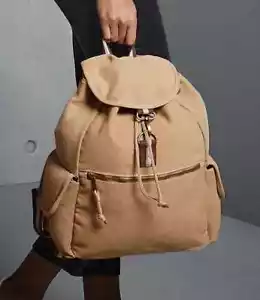 Quadra Vintage Canvas Backpack Bag Ruck Sack Bucket Satchel Zips 18L - Picture 1 of 12