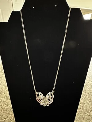 Colar de lótus tom prata 18"" - Imagem 1 de 4