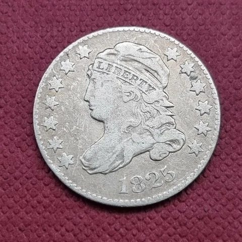 1825 Capped Bust Dime 10c Better Grade VF - XF #43379 Cover